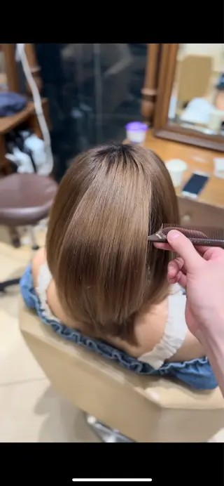 ミディアム 縮毛矯正/ストレート /yuyaのヘアスタイル