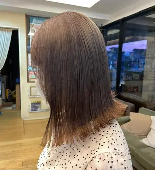 セミロング カラー 韓国レイヤー 船橋 徒歩5分/小川友美のヘアスタイル