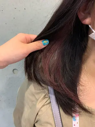 ミディアム カラー 髪質改善/縮毛矯正 ツヤ髪🩷さつきのヘアスタイル