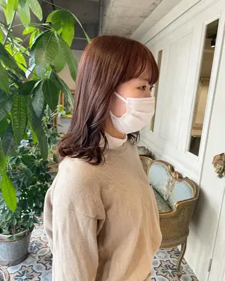 セミロング 原 菜帆のヘアスタイル