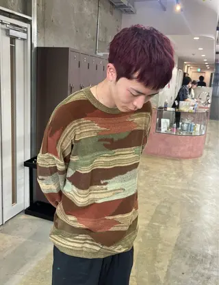 ショート カラー メンズ ナガノリノ /ボブ/ ベージュ/暖色のヘアスタイル