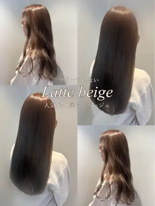 ロング カラー 髪質改善カラー ベージュ🤎YUMEのヘアスタイル