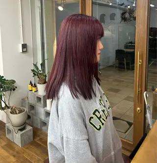 セミロング カラー 中崎町ハイトーン🫧 神崎 源のヘアスタイル