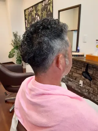 ショート メンズ パーマ ルシア美容室|岸和田 《メンズ歓迎!》山﨑のヘアスタイル