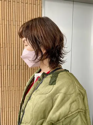 セミロング カラー パーマ Izumi所属・ヨシアキ/パーマ/ ウルフ/ボブ/メンズのヘアスタイル