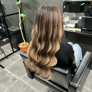 ロング カラー hair salon chic.所属・chic.エクステ. 艶カラー.miu🦊のヘアスタイル