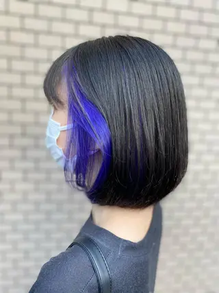 ミディアム カラー 岡本 拓朗のヘアスタイル