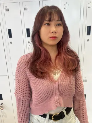 カラー 🎀ボブ+ハイトーン シュカ👶🏻のヘアスタイル