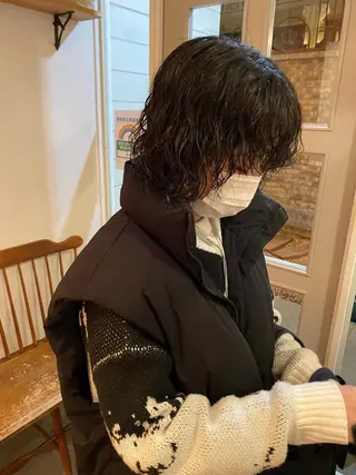 ミディアム カラー パーマ Van family所属・ショート& パーマ　坂本のヘアスタイル