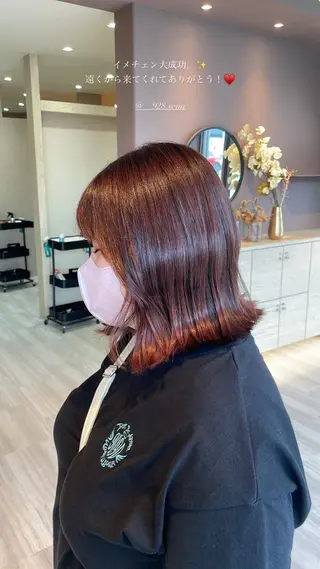 ミディアム カラー 岐阜/各務原 スタイリスト🎀のヘアスタイル