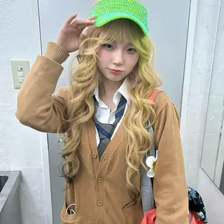 ロング ユメナ ̖́-のヘアスタイル