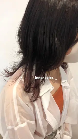 セミロング カラー 透明感カラー、 アレンジ/miyuのヘアスタイル