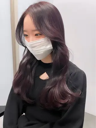 ロング カラー 若月 あやかのヘアスタイル