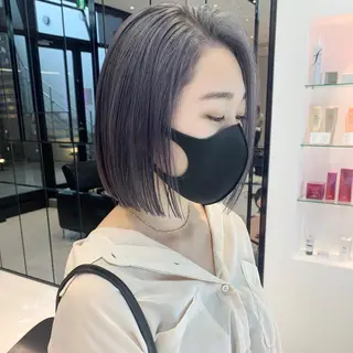 ショート カラー ハッシュカット/ハイ トーン/MANAMIのヘアスタイル