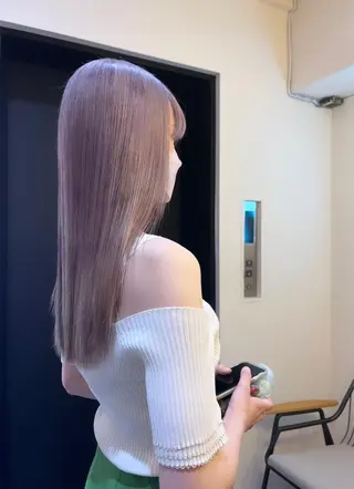 ロング カラー ヘアアレンジ ハイトーンカラー 🦋yuri🦋のヘアスタイル