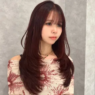 ロング 🥇KEN /レイヤー/艶カラーのヘアスタイル
