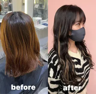 ロング カラー RIYA❤︎ Aujuaソムリエのヘアスタイル