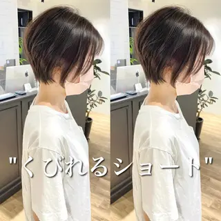 ショート カラー パーマ ヘアアレンジ メンズ キッズ ネイル マツエク・マツパ アイブロウ 髪質改善水素TR× レイヤーカット/熊澤のヘアスタイル
