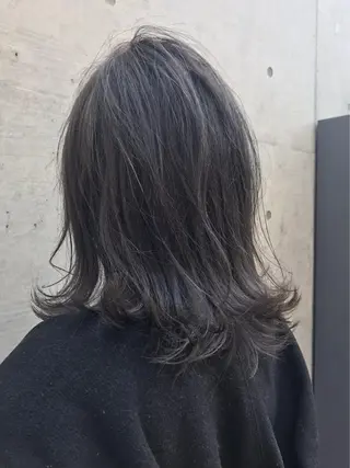 ミディアム カラー パーマ ヘアアレンジ a-o横浜所属・色落ちまでキレイに！ ！女性サロンのヘアスタイル