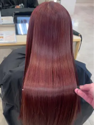 ロング カラー 暖色カラー🍒 ゆの𝜗𝜚˚⋆のヘアスタイル