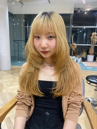 ロング カラー 🌻名古屋🌻 🫧ハイトーン🫧のヘアスタイル