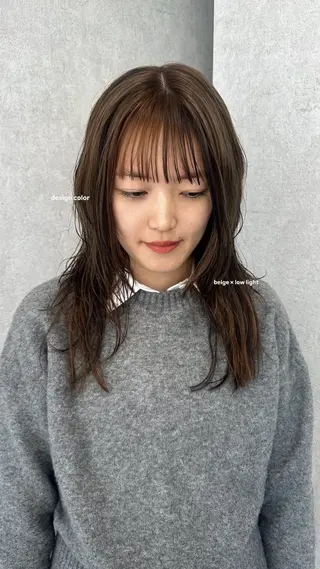 ロング カラー v-lab studio所属・韓国レイヤーカット/ 艶カラー/ noaのヘアスタイル