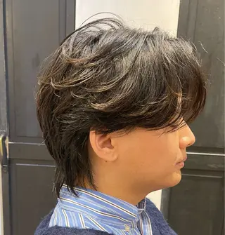 ショート パーマ メンズ youres hair 髪質改善トリートメント&ヘッドスパ　新宿WEST【ユアーズヘア】所属・新宿メンズパーマ TAKEメンズカットのヘアスタイル