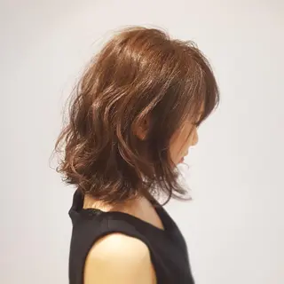 ミディアム カラー 美髪⭐︎髪質改善 井上　康司のヘアスタイル