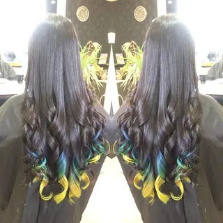 ロング カラー 💓シールエクステ ルミエールのヘアスタイル