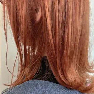 セミロング カラー 渋谷ブリーチカラー 韓国ヘアyuikoのヘアスタイル