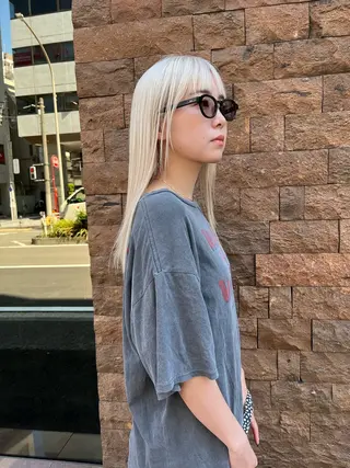 ミディアム ハイトーン/メンズ/ ボブ RINのヘアスタイル