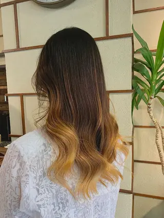 ロング カラー ヘアアレンジ Brat hair salon所属・梅田 るいこのヘアスタイル