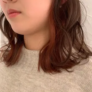 ミディアム カラー 髪質改善／艶髪特化 /柔らかさ/清水翔矢のヘアスタイル