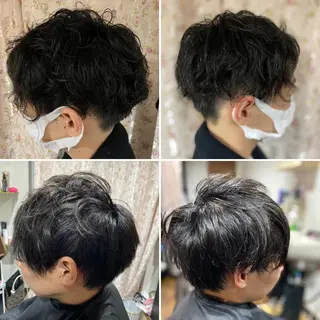 パーマ メンズ ゴトウ エイイチのヘアスタイル