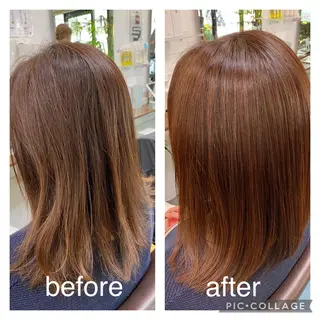 セミロング カラー 【髪質改善】に特化 オリーブオイルクラブのヘアスタイル