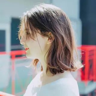 ミディアム カラー ハイトーン/ボブ/ ハイライト🌱ᩚ涼介のヘアスタイル