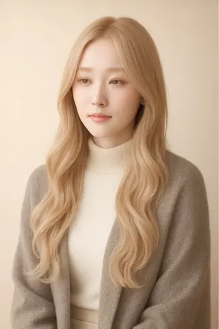 ロング カラー 顔周りのデザイン特化 井手麻梨栄のヘアスタイル