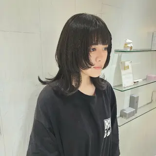 ミディアム レイヤーカット/ ウルフカット/大橋 のヘアスタイル