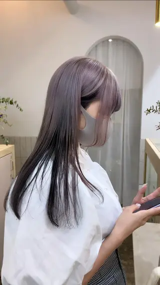 ロング カラー 似合わせカット ケアパーマ喜来雅由のヘアスタイル