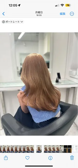 セミロング カラー ❄最強かわいいカラー ❄️MINA❄️のヘアスタイル