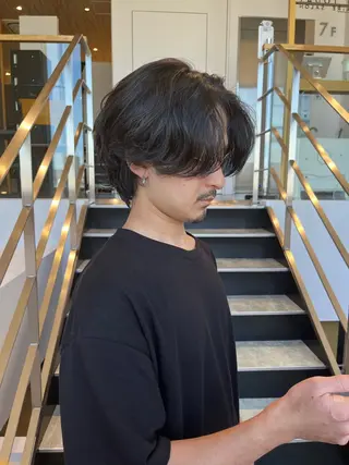ショート パーマ メンズ 店舗移動します ご連絡くださいESAのヘアスタイル