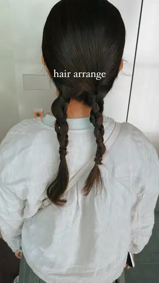 セミロング ヘアアレンジ noel/sylph ヘアとまつぱと眉のヘアスタイル