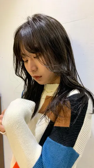 ミディアム タンバルモリパーマ 礒井メンキのヘアスタイル