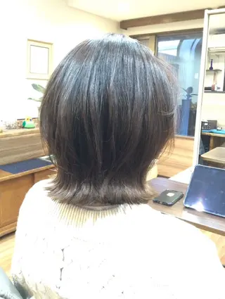 ミディアム Annon プライベートサロンのヘアスタイル