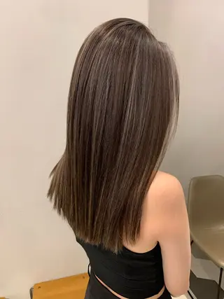 セミロング カラー ブリーチ/アレンジ 天満/chihiroのヘアスタイル