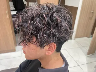 パーマ メンズ 中村/艶カラー/ハイ ライト/髪質改善のヘアスタイル