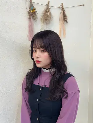 ロング 店長🌟小顔似合わせ デザインカラー◎古田のヘアスタイル