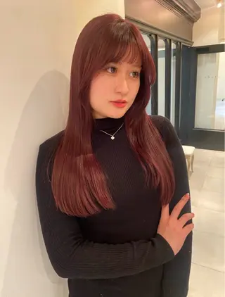 ロング 落合 智登世/ カラーモデル募集中のヘアスタイル