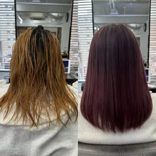 ミディアム パーマ NAVY/airi 完全完結型個室サロンのヘアスタイル