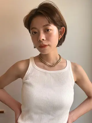 ショート カラー パーマ CEINE+ officialのヘアスタイル